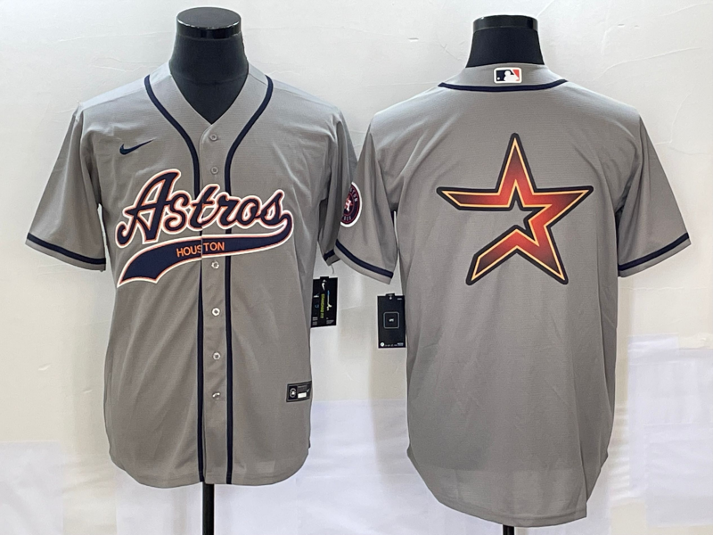 Men's Houston Astros Gray Authentic Jersey Joint Edition